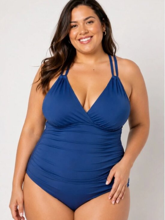 Jantzen Other - Jantzen Pantheon Blue Tummy Control Cross Back Swimsuit 20W